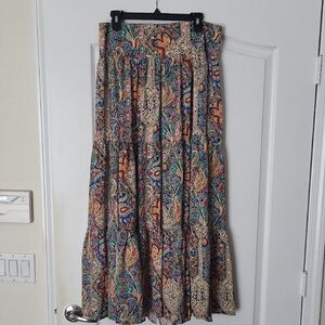NATURAL LIFE Multicolor Bohemian Maxi Skirt